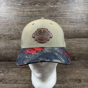 Red Bull Rampage Hat Cap Snap Back Khaki Camo Brim Patch Mens Mountain Bike
